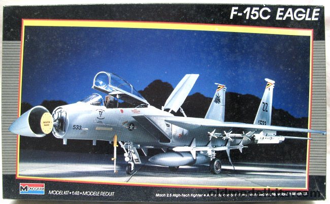 Monogram 1/48 McDonnell Douglas F-15C Eagle, 5823 plastic model kit